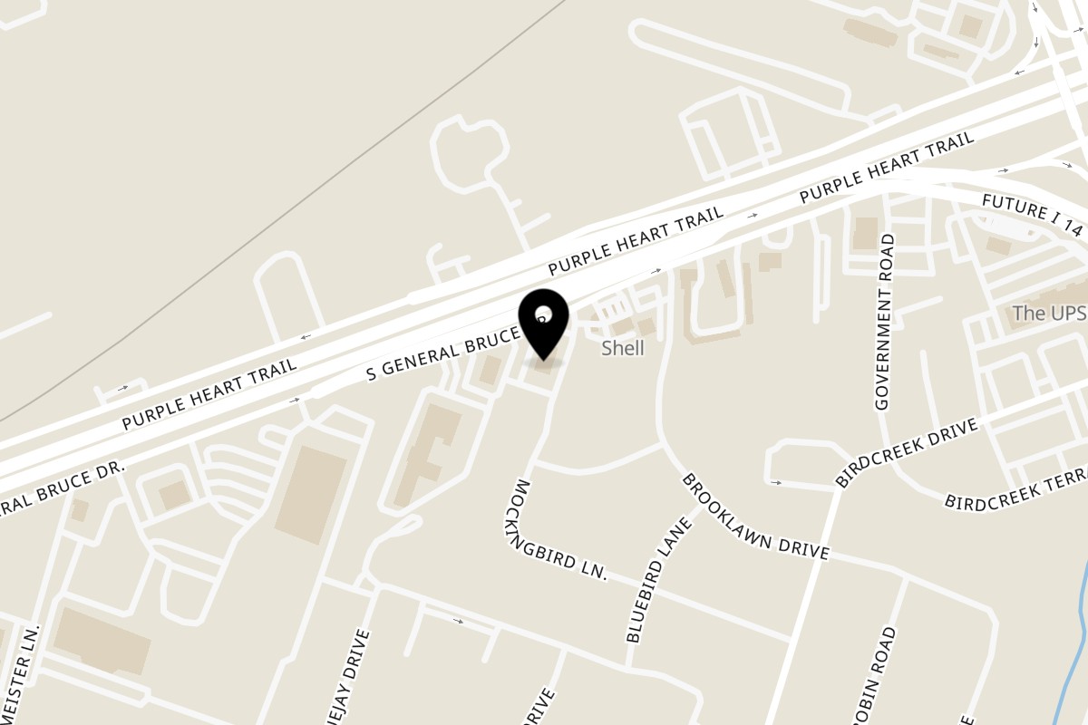 Map showing the location of Sol De Jalisco Temple - General Bruce on 4201 S General Bruce Dr in Temple